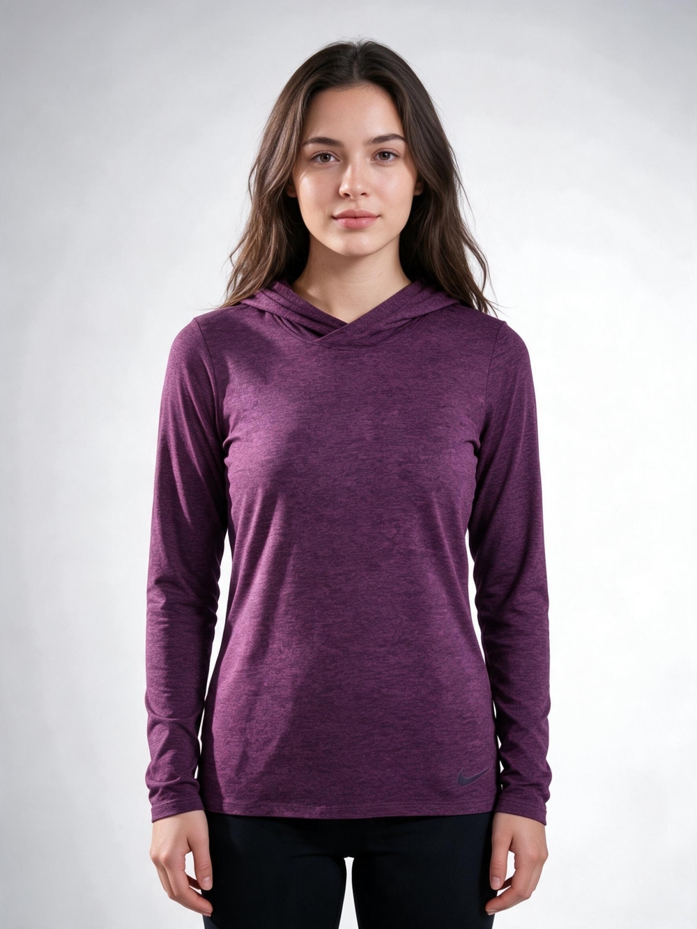 Nike Women's Dry Legend Training Hoodie in a heathered plum/purple womens xs